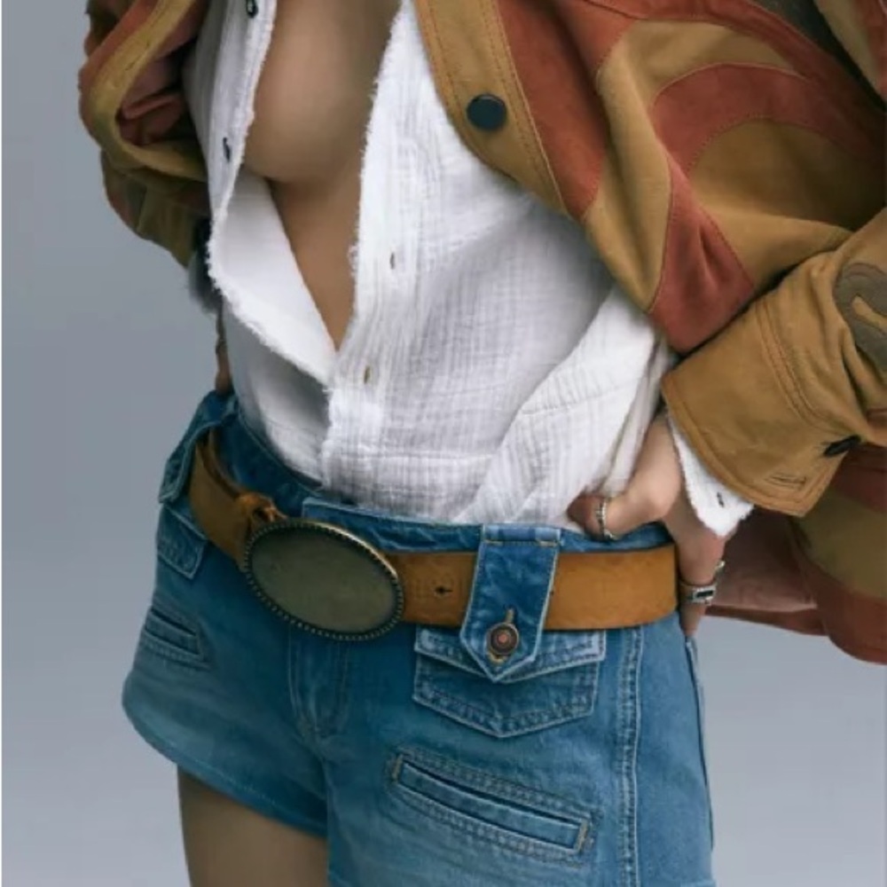 Brown Leather Women's Belt